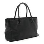 Calfskin Cerf Executive Shopper Tote Black