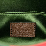 Monogram Textured Dollar Calfskin Heavy Grosgrain Web Small Maxi Horsebit Chain Shoulder Bag Beige Ebony New Acero