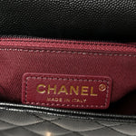 Caviar Quilted Mini Coco Handle Flap Black