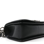 Caviar Chevron Quilted Medium Boy Flap Black