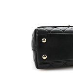 Caviar Quilted Mini Coco Handle Flap Black