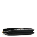 Aged Calfskin Quilted Lucky Charms 2.55 Reissue Wallet On Chain WOC Black