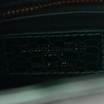 Alligator Crystal Mini Lady Dior Dark Green