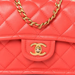 Caviar Quilted Mini Sweet Classic Flap Red