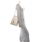 Lambskin Matelasse Monogram Medium Jamie 4.3 Pochon Blanc Vintage