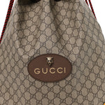 GG Supreme Monogram Neo Vintage Drawstring Backpack Beige New Acero Crop
