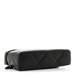 Caviar Quilted Top Handle Slim Vanity With Chain Black