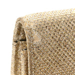 Metallic Canvas Woven Small Classic Monogram Kate Tassel Chain Wallet Gold