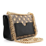 GG Supreme Monogram Bees Small Padlock Shoulder Bag Black