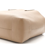 Calfskin TB Motif Embossed Medium Tote Camel