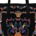 Canvas Underwater Medusa Tote Black Multicolor
