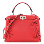 Vitello Seta Century Nappa Whipstitch Mini Peekaboo Iconic Satchel Fiamma