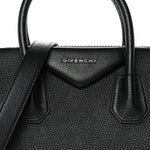 Sugar Goatskin Striped Small Antigona Black Red