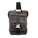 Suede Nylon Santander Cuoio Romano Bi-Color FF Embossed Small Fendiness Backpack Piombo Fango Grigio Polvere Asphalto