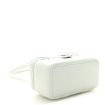 Shiny Caviar Preppy Coco Long Vanity With Strap Light Blue