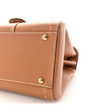 Grained Rodeo Calfskin Surpique Mini Brillant Satchel Vegetal Ivory