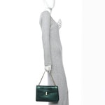Iridescent Calfskin Serpenti Forever Shoulder Bag Emerald Green