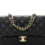 Caviar Quilted Small CC You Flap Black
