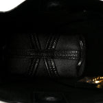Grained Calfskin Small Spin Tote Black