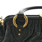 Calfskin Quilted Stam Black