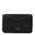 Aged Calfskin Quilted 2.55 Reissue 225 Flap So Black