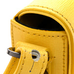 Calfskin Mini Binder Clip Bag Yellow