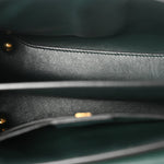 Calfskin Small Margot Top Handle Satchel Verde Olivo