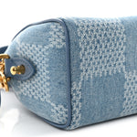 Damier Denim 3D Speedy Bandouliere 18 Denim Blue