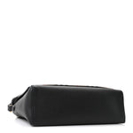 Coated Canvas Calfskin Vintage Check Medium Note Crossbody Bag Black