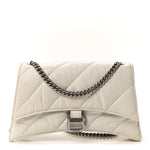 Crushed Calfskin Quilted XS Crush Chain Bag  Optic White