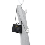 Nappa Intrecciato Small Andiamo Shoulder Bag Black
