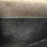 Glitter Fabric Erica Chain Clutch  Anthracite