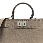Cuoio Romano Selleria Mini Peekaboo I SEE U Iconic Satchel Fettuccia