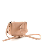 Soft Grained Goatskin Arrow Crossbody Bag With Chain Ballet Pink