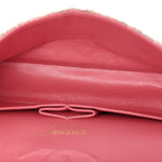 Tweed Medium Double Flap Pink