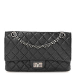 Aged Calfskin Quilted 2.55 Reissue 225 Flap Black
