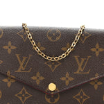 Monogram Pochette Felicie Chain Wallet Fuchsia