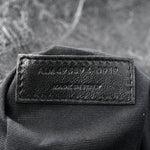 Crinkled Calfskin Matelasse Monogram Medium Niki Chain Satchel Black