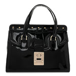 Patent Rockstud Tote Black