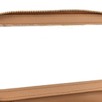 Lambskin Quilted Pearl Crush Small Vanity Case With Chain Beige