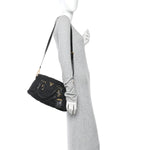 Tessuto Nylon Gaufre Shopping Satchel Black