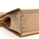 Metallic Dauphine Medium Frame Tote Gold