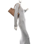 Glossy Calfskin Triangle Medium Bonnie Shoulder Bag Cameo