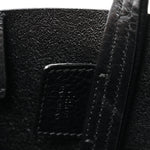 Grained Calfskin Small Spin Tote Black