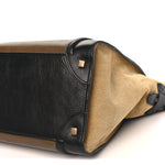 Satin Calfskin Suede Mini Tri-Color Luggage Olive