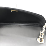 Lambskin Resin Quilted Mini Heart Square Flap Black