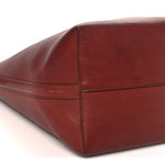 Polished Saddle Calfskin Medium N/S Park Tote Burnt Wood