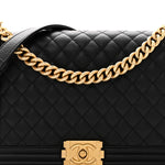 Caviar Quilted New Medium Boy Flap Black