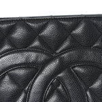 Caviar Quilted Medallion Tote Black