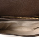 GG Supreme Monogram Textured Dollar Calfskin Web Medium Blondie Shoulder Flap Bag Beige Ebony New Acero